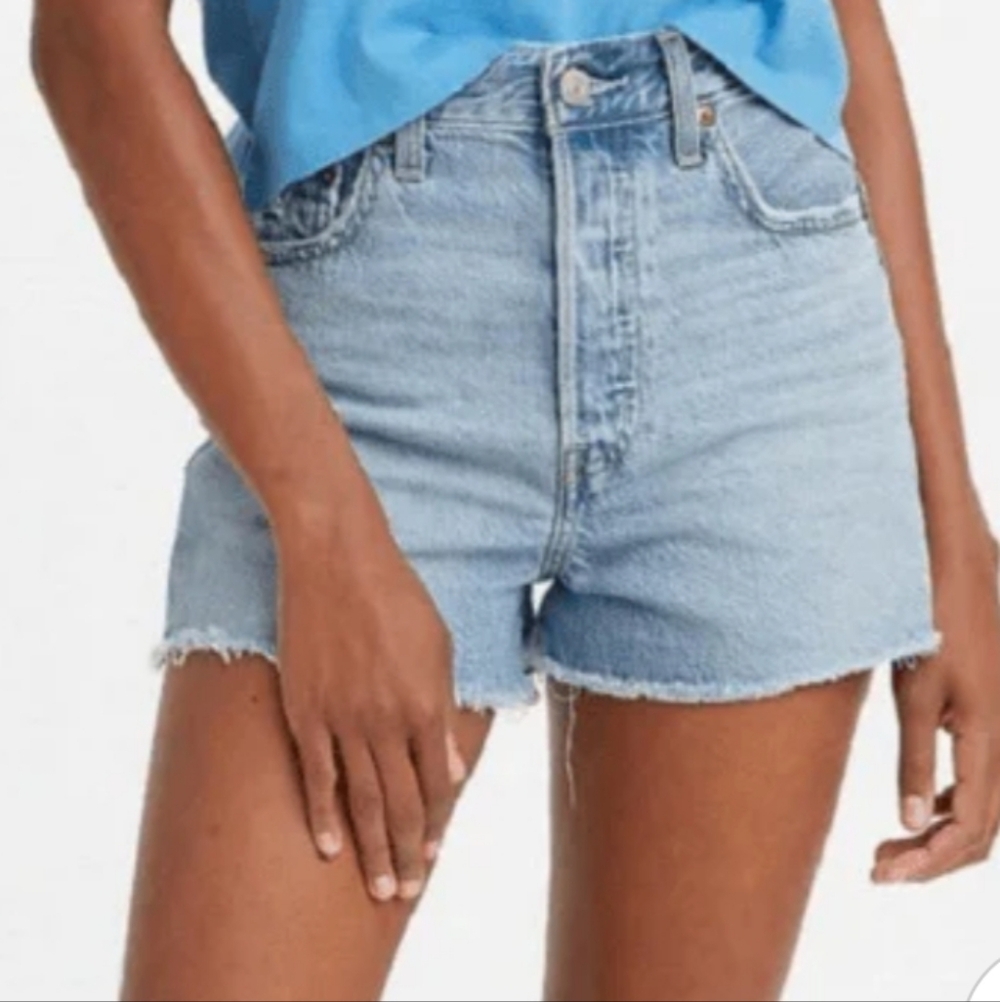 Levis Denim Ribcage Button Up Fly Shorts